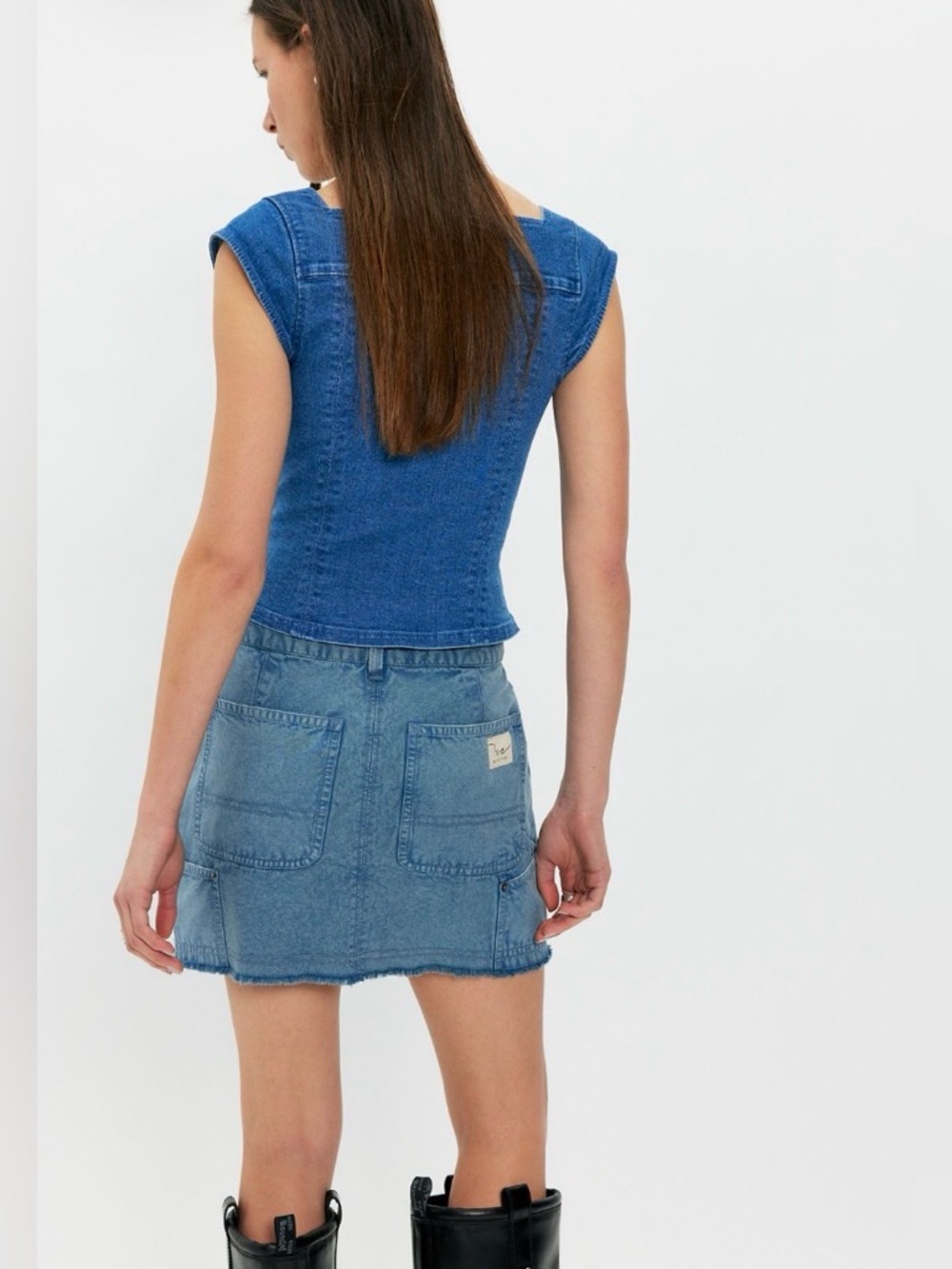 FREE PEOPLE We The Free Tenon Distressed Mini Skirt - Picture 5 of 16